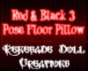 Red&Black 3P FloorPillow