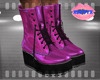 {S} Pink Combat Boots