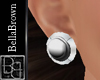 BB Silver Button Earring