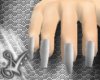 long silver nails