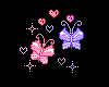 Tiny Butterflies Hearts