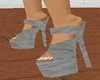 (KPR)Gray Furry Sandals