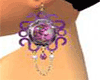 {7q} purple flr earring