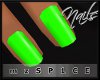 mz$|Toxic Green gel nail