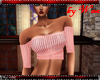 !W Ribbed Mini T pink