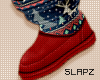 !!S Xmas Boots Maroon