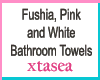 Fushia Pink Bath Towels