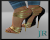 [JR] Gold Glitz Heels
