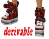 plaid shoes red