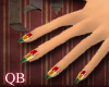[QB] Short nails Rainbow