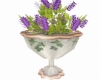 Bowl of purple flowers