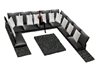 Black &White Floor Couch