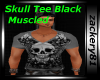 Skull Tee Black Muscled