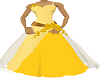 yellow &gold gown