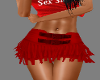 {LA} Fringe Skirt red