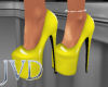 JVD Shiny Yellow Heels