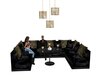 Blk Gld Couch Set