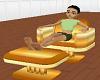 Gold recliner