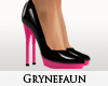 Black & pink heels