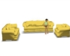 yellow sofa set