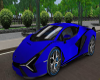 Blue Aventador V12