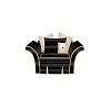 black cream chair