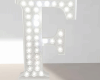 Anim White Glit Letter F