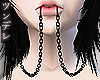 Black Emo Lip Ear Chain