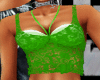 green lacy top