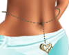 gold  heart belly chain