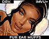 Blue Fur Headphones 