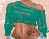 C-Green Netted Top