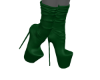 HUNTER GREEN HEEL BOOTS
