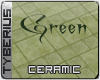 Green ceramic floor