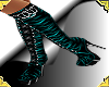 (PC) TEAL CHAINED BOOTS