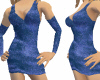 Blue Velvet Mini Dress