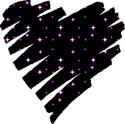 Black glitter heart