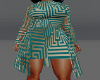 TEAL COAT DRESS