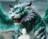 Fierce cat background
