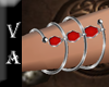 VA Silver Red Bracelet L