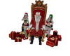 Santa Claus on a throne