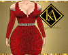 Red Velvet Elegant Dress