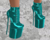 Vinyl Boots Teal