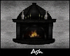 Ash.  fireplace