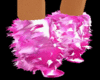 rave furry pinkwht boots