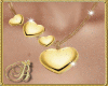 Gold hearts necklace