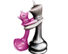 Chess Love Pink Silver