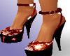 Red party glitter shoes