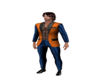 Orange and Blue Suit
