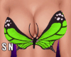 N. Neon Green Butterfly